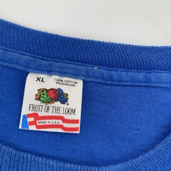 Vintage 1993 Hear No Evil Long Sleeve Horror Movie Promo T-Shirt XL Adult Blue - Picture 4 of 8